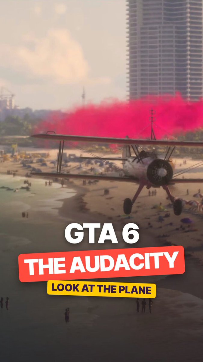 GTA 6 stunt plane trailing pink smoke